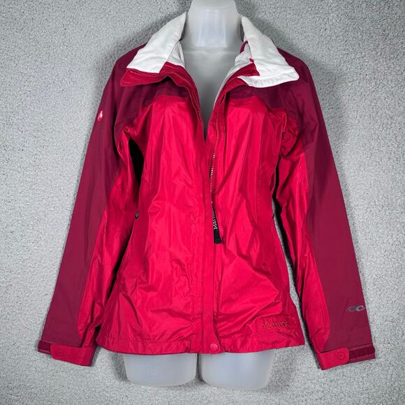 Marmot Lightweight Windbreaker Jacket Womens Small Red‎ Outdoor Hiking Vented - Picture 11 of 16
